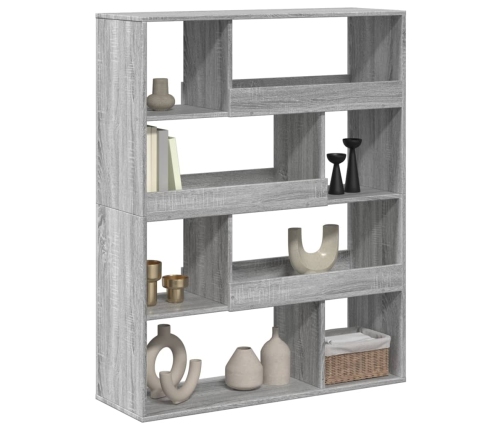 Estantería de madera de ingeniería gris Sonoma 100x33x125,5 cm