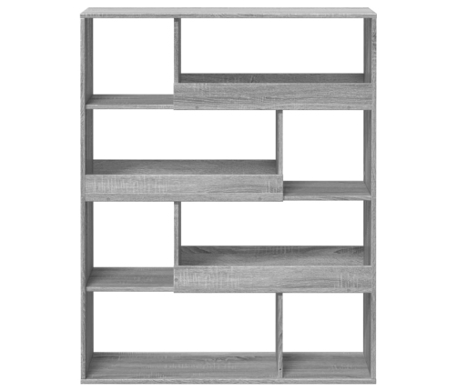 Estantería de madera de ingeniería gris Sonoma 100x33x125,5 cm