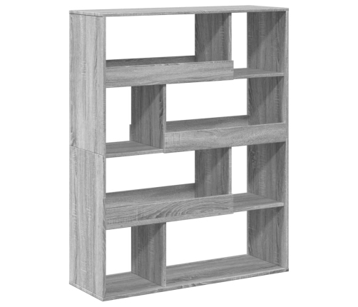 Estantería de madera de ingeniería gris Sonoma 100x33x125,5 cm