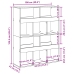 Estantería de madera de ingeniería blanca 100x33x125,5 cm