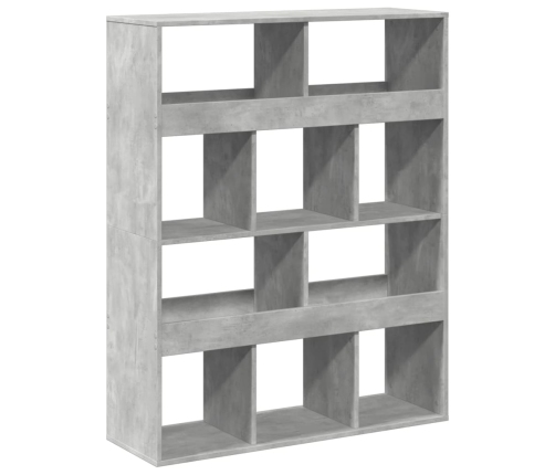 Estantería madera de ingeniería gris hormigón 100x33x125,5 cm