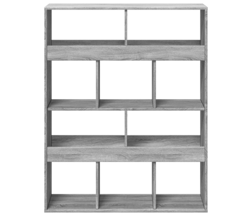 Estantería de madera de ingeniería gris Sonoma 100x33x125,5 cm