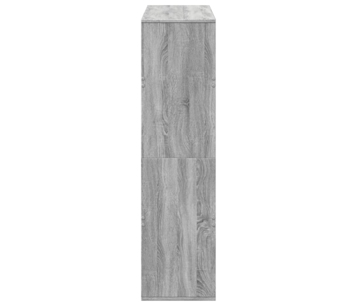 Estantería de madera de ingeniería gris Sonoma 100x33x125,5 cm