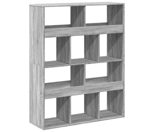 Estantería de madera de ingeniería gris Sonoma 100x33x125,5 cm