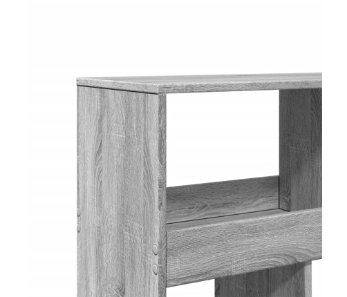 Estantería de madera de ingeniería gris Sonoma 100x33x125,5 cm