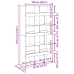 Estantería de madera de ingeniería blanca 100x33x187,5 cm