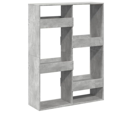 Estantería de madera de ingeniería gris hormigón 100x33x135 cm