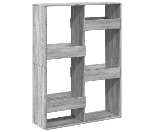 Estantería de madera de ingeniería gris Sonoma 100x33x135 cm