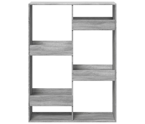 Estantería de madera de ingeniería gris Sonoma 100x33x135 cm