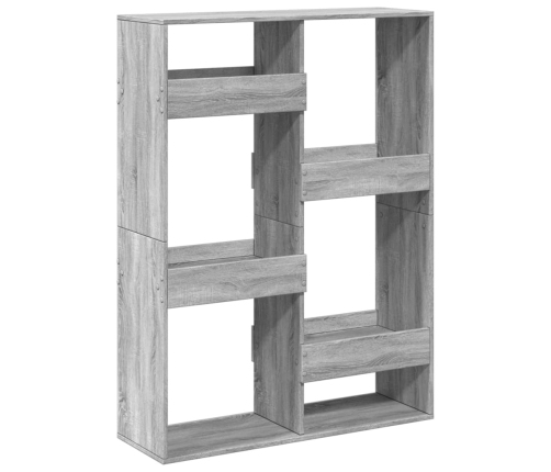 Estantería de madera de ingeniería gris Sonoma 100x33x135 cm