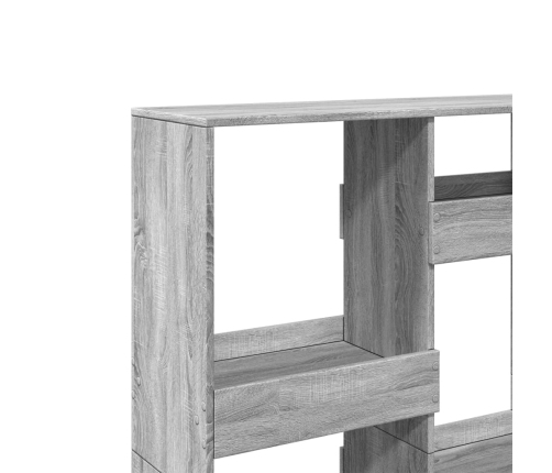 Estantería de madera de ingeniería gris Sonoma 100x33x135 cm