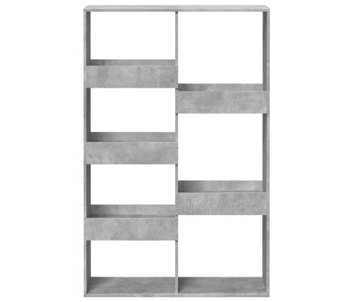 Estantería de madera ingeniería gris hormigón 100x33x155,5 cm