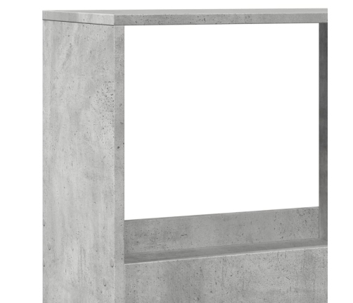 Estantería madera de ingeniería gris hormigón 100x33x175 cm