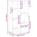 Estantería madera de ingeniería roble ahumado 100x33x175 cm