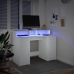 Escritorio con luz LED madera ingeniería blanco 120x55x91 cm