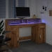 Escritorio con LED madera ingeniería roble artisian 140x55x91cm