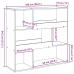 Separador de ambientes madera ingeniería blanco 100x33x94,5 cm