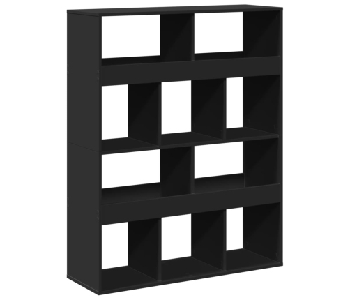 Separador de ambientes madera ingeniería negro 100x33x125,5 cm