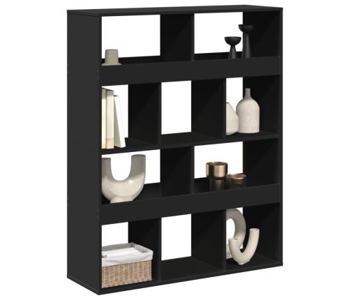 Separador de ambientes madera ingeniería negro 100x33x125,5 cm