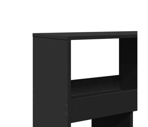 Separador de ambientes madera ingeniería negro 100x33x125,5 cm