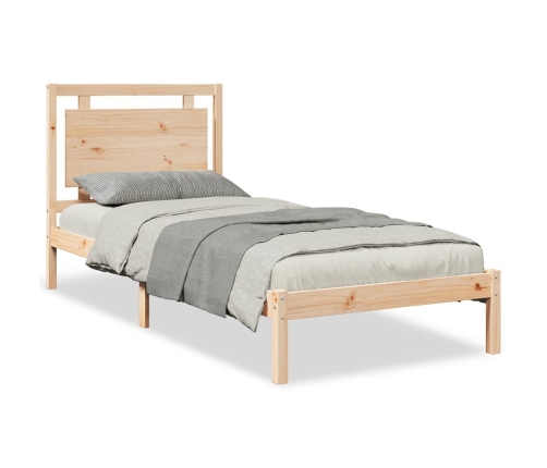 Cama extralarga sin colchón madera maciza 90x210 cm