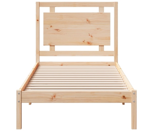 Cama extralarga sin colchón madera maciza 90x210 cm