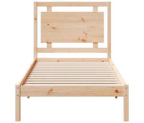 Cama extralarga sin colchón madera maciza 100x210 cm