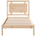 Cama extralarga sin colchón madera maciza 100x210 cm