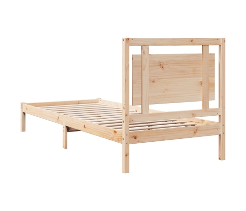 Cama extralarga sin colchón madera maciza 100x210 cm