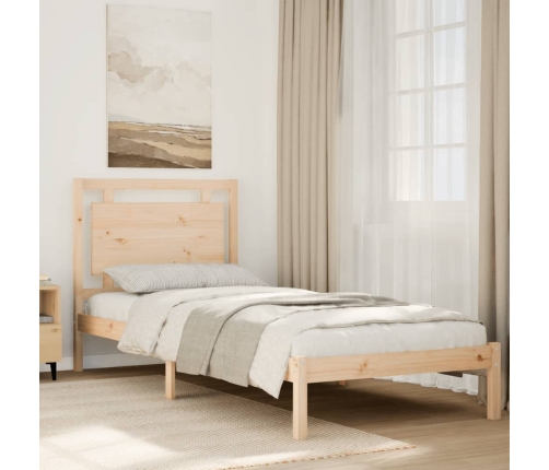 Cama extralarga sin colchón madera maciza 100x210 cm