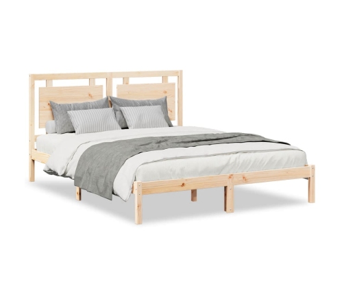 Cama extralarga sin colchón madera maciza 140x210 cm