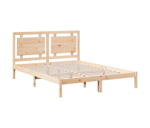 Cama extralarga sin colchón madera maciza 140x210 cm