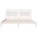 Cama extralarga sin colchón madera maciza blanca 180x210 cm
