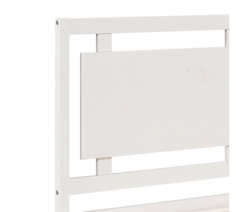 Cama extralarga sin colchón madera maciza blanca 180x210 cm