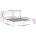 Cama extralarga sin colchón madera maciza blanca 180x210 cm