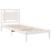 Cama extralarga sin colchón madera maciza blanca 100x220 cm