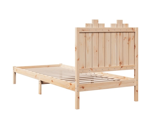 Cama extralarga sin colchón madera maciza 100x210 cm