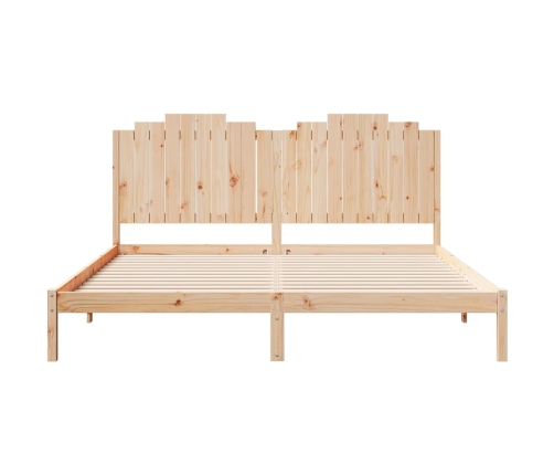 Cama extralarga sin colchón madera maciza 180x210 cm
