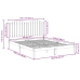 Cama extralarga sin colchón madera maciza 160x220 cm