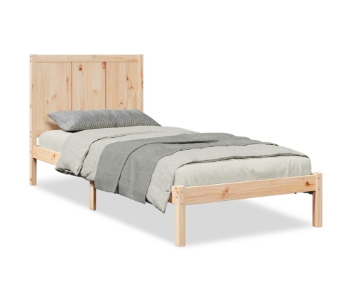 Cama extralarga sin colchón madera maciza 100x210 cm