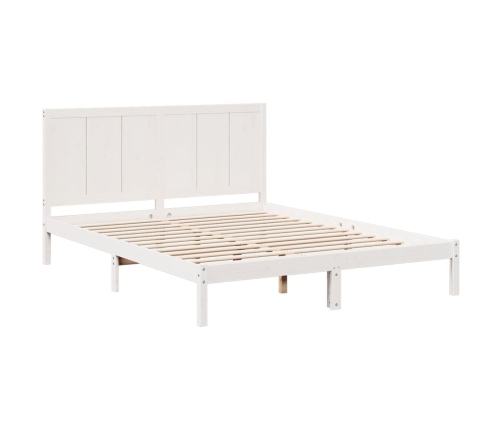 Cama extralarga sin colchón madera maciza blanca 180x210 cm