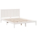 Cama extralarga sin colchón madera maciza blanca 180x210 cm