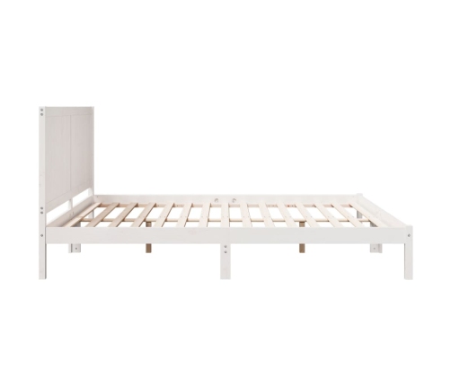 Cama extralarga sin colchón madera maciza blanca 180x210 cm