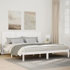 Cama extralarga sin colchón madera maciza blanca 180x210 cm