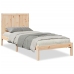 Cama extralarga sin colchón madera maciza 100x220 cm