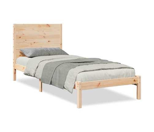 Cama extralarga sin colchón madera maciza 90x210 cm
