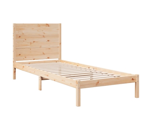 Cama extralarga sin colchón madera maciza 90x210 cm