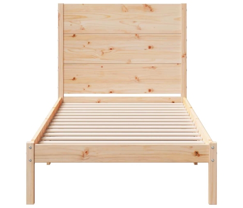 Cama extralarga sin colchón madera maciza 90x210 cm