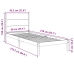Cama extralarga sin colchón madera maciza 90x210 cm