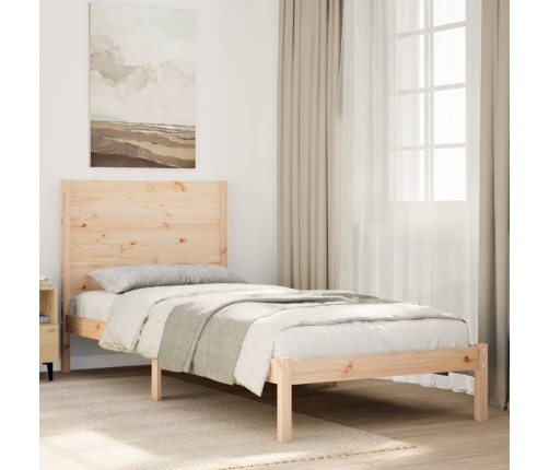 Cama extralarga sin colchón madera maciza 90x210 cm